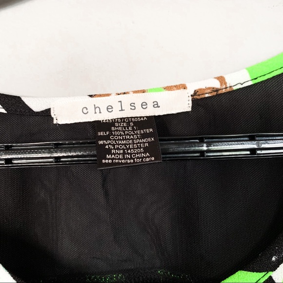 Nwot • Chelsea • Mesh Insert Peplum Top - Picture 4 of 6